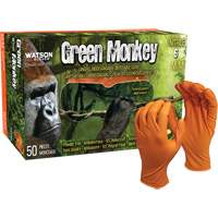 Green Monkey™ Disposable Gloves, Small, Nitrile, 6-mil, Powder-Free, Orange SHJ869 | Equipment World