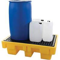 2-Drum Spill Pallet, 61 US gal. Spill Capacity, 51.5" x 36" x 15" Equipment World