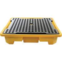 4-Drum Spill Pallet, 66 US gal. Spill Capacity, 57.5" x 57.5" x 12" Equipment World