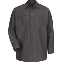 Long Sleeve Industrical Work Shirt, Men's, Medium, Charcoal Equipment World