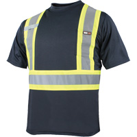 Quick Dry Short Sleeves T-Shirt, Polyester, Small, Navy Blue Equipment World
