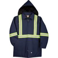 Premium Duck Parka with Reflective Material, Navy Blue, Small Equipment World