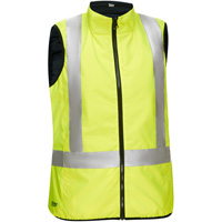Veste bouffante, enveloppante et r&eacute;versible avec X au dos Bisley pour femmes, Jaune lime haute visibilit&eacute;, Petit, Polyester Equipment World
