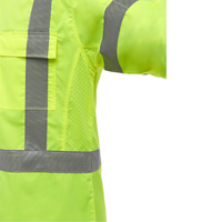 Chemise de travail &agrave; manches longues et X au dos Bisley avec X-Airflow, Poly-coton, Petit, Jaune lime haute visibilit&eacute; Equipment World