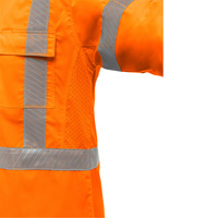 Chemise de travail &agrave; manches longues et X au dos Bisley avec X-Airflow, Poly-coton, Petit, Orange haute visibilit&eacute; Equipment World