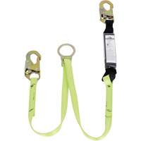 SA-5405-4 Shock Absorbing Lanyard, 4', Snap Hook Center, Snap Hook Leg Ends, Polyester Equipment World