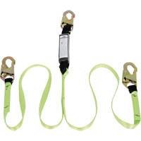 SA-54000-6 Shock Absorbing Lanyard, 6', Snap Hook Center, Snap Hook Leg Ends, Polyester Equipment World