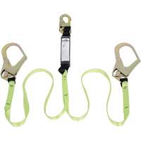 SA-54022-4 Shock Absorbing Lanyard, 4', Form Hook Center, Snap Hook Leg Ends, Polyester Equipment World