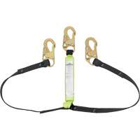 SA-64000-4 Shock Absorbing Lanyard, 4', Snap Hook Center, Snap Hook Leg Ends, Polyester Equipment World