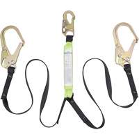 SA-64022-6 Shock Absorbing Lanyard, 6', Form Hook Center, Snap Hook Leg Ends, Polyester Equipment World