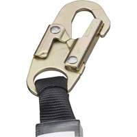 SA-5502-6 Shock Absorbing Lanyard, 6', Form Hook Center, Snap Hook Leg Ends, Galvanized Steel Equipment World