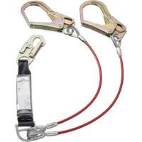 SA-55522-4 PVC-Coated Shock Absorbing Lanyard, 4', Form Hook Center, Snap Hook Leg Ends, Galvanized Steel Equipment World