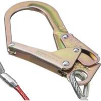 SA-55522-4 PVC-Coated Shock Absorbing Lanyard, 4', Form Hook Center, Snap Hook Leg Ends, Galvanized Steel Equipment World