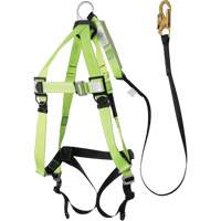 FBH-10000A5440-4 4' Class A Harness & Lanyard with 220 lbs. Capacity, Harness/Lanyard Combo Equipment World