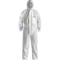 CoverMe XP1800  Type 5/6 Coveralls with Hood, Medium, White, Microporous Equipment World