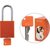 Velocity Plus Safety Lockout Padlock, Orange, Keyed Alike, Aluminum, 1-1/2" Width Equipment World