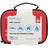 75-Piece Home & Travel First Aid Kit, Nylon Bag Equipment World