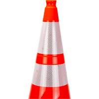 Premium Traffic Cone, 28", Orange, 4" & 6" Reflective Collar(s) Equipment World