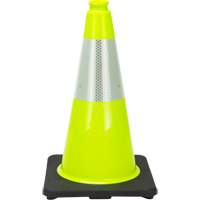 Premium Traffic Cone, 18", Lime Green, 6" Reflective Collar(s) Equipment World