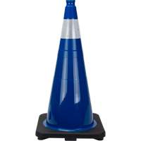 Premium Traffic Cone, 28", Blue, 4" Reflective Collar(s) Equipment World