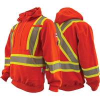 Atlas Guardian&reg; FR/AR Quarter-Zip Hoodies, Men's, X-Small, High Visibility Orange, 18 cal/cm² Equipment World