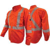 Atlas Guardian&reg; FR/AR Work Shirts with 2" Striping, X-Small, High Visibility Orange Equipment World