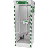 Cabine de douche d'urgence et douche oculaire/faciale couverte avec pompe de puisard Equipment World
