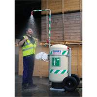 Mobile Self-Contained Emergency Safety Shower with Eye & Face Wash, 30 gal. Capacity, Meets None Equipment World