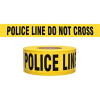 "Police Line Do Not Cross" Contractor-Grade Barricade Tape, English, 3" W x 1000' L, 2 mils, Black on Yellow Equipment World