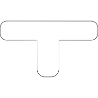 Formes pour le marquage des planchers, T, 9,5" lo x 6,5" la, Blanc, Vinyle Equipment World