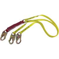 External Energy Absorber Lanyard with 3/4" Hooks, 6', Snap Hook Center, Snap Hook Leg Ends, Polyester Equipment World