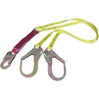 External Energy Absorber Lanyard with 2-1/4" Hooks, 6', Snap Hook Center, Snap Hook Leg Ends, Polyester Equipment World