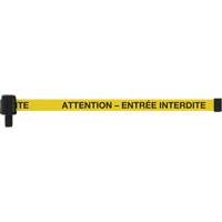 PLUS Banner, Attention - Entr&eacute;e Interdite, 15', Black and Yellow Tape Equipment World
