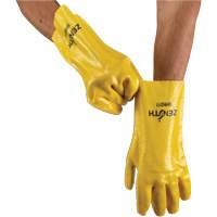 Rough-Finish Chemical-Resistant Gloves, Size 9, 12" L, PVC, Interlock Inner Lining, 47-mil Equipment World
