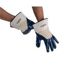 Heavyweight Safety Cuff Gloves, 11/2X-Large, Nitrile Coating, Cotton Shell Equipment World
