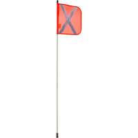 Heavy-Duty Safety Whip, Threaded Mount, 5' High, Orange with Reflective X Equipment World