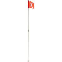 Heavy-Duty Safety Whip, Threaded Mount, 8' High, Orange with Reflective X Equipment World