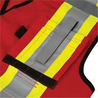 6678 High-Visibility Antimicrobial Mesh-Back Surveyor Vest, Red, Small, Polyester Equipment World