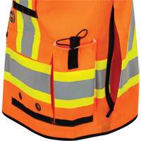 6680 High-Visibility Antimicrobial Mesh-Back Surveyor Vest, High Visibility Orange, Small, Polyester Equipment World