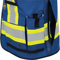 6681 High-Visibility Antimicrobial Mesh-Back Surveyor Vest, Royal Blue, Small, Polyester Equipment World