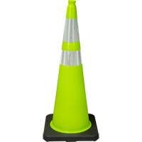 Premium Traffic Cone, 36", Lime Green, 4" & 6" Reflective Collar(s) Equipment World