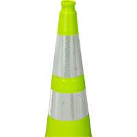 Premium Traffic Cone, 36", Lime Green, 4" & 6" Reflective Collar(s) Equipment World