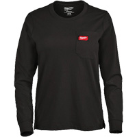 GRIDIRON Long Sleeve Pocket T-Shirt, Women's, X-Small, Black Equipment World