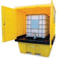 Hard Cover IBC Spill Pallet, 70" L x 70" W x 90" H, 1135 lbs. Load Capacity Equipment World