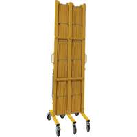 Barri&egrave;re extensible, 84" h x 20' lo, Jaune Equipment World