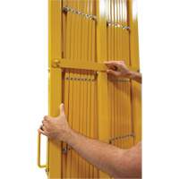Barri&egrave;re extensible, 84" h x 20' lo, Jaune Equipment World