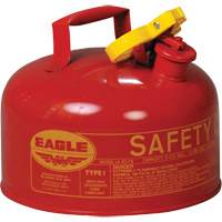 Safety Can for Flammables, Type I, Galvanized Steel, 2 US gal., Red, FM Approved/UL/ULC Listed Equipment World