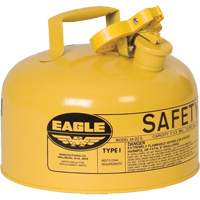 Safety Can for Diesel, Type I, Galvanized Steel, 2 US gal., Yellow, FM Approved/UL/ULC Listed Equipment World