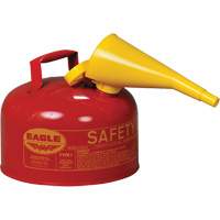 Safety Can for Flammables with Funnel, Type I, Galvanized Steel, 2.5 US gal., Red, FM Approved/UL/ULC Listed Equipment World