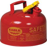 Safety Can for Flammables, Type I, Galvanized Steel, 2.5 US gal., Red, FM Approved/UL/ULC Listed Equipment World